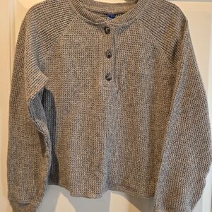 Old Navy Gray Plush Knit Cardigan